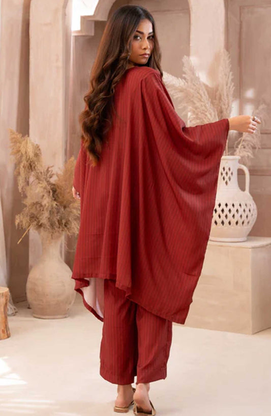 Ayla Studio Printed Georgette Stitched 2 Piece - Sleek Stripes - AS25EP - Casual Collection