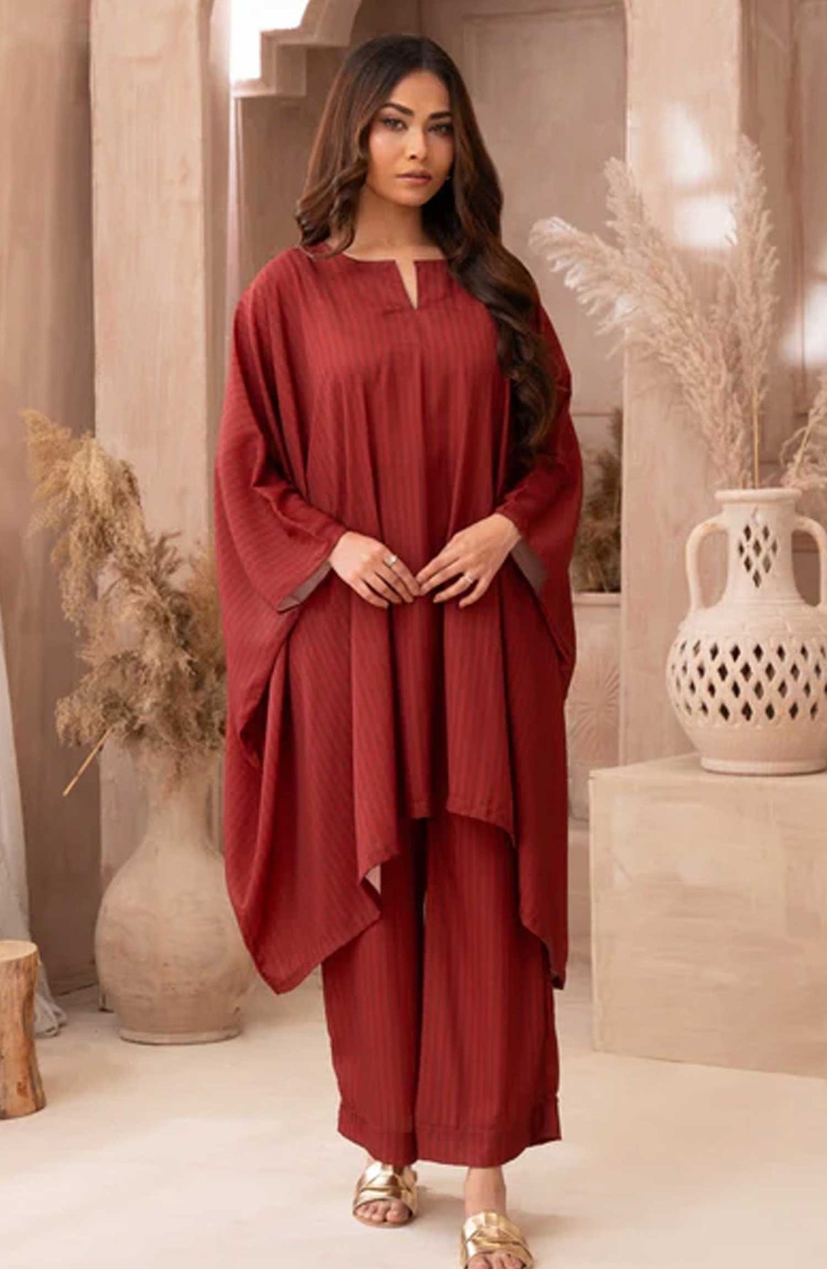 Ayla Studio Printed Georgette Stitched 2 Piece - Sleek Stripes - AS25EP - Casual Collection