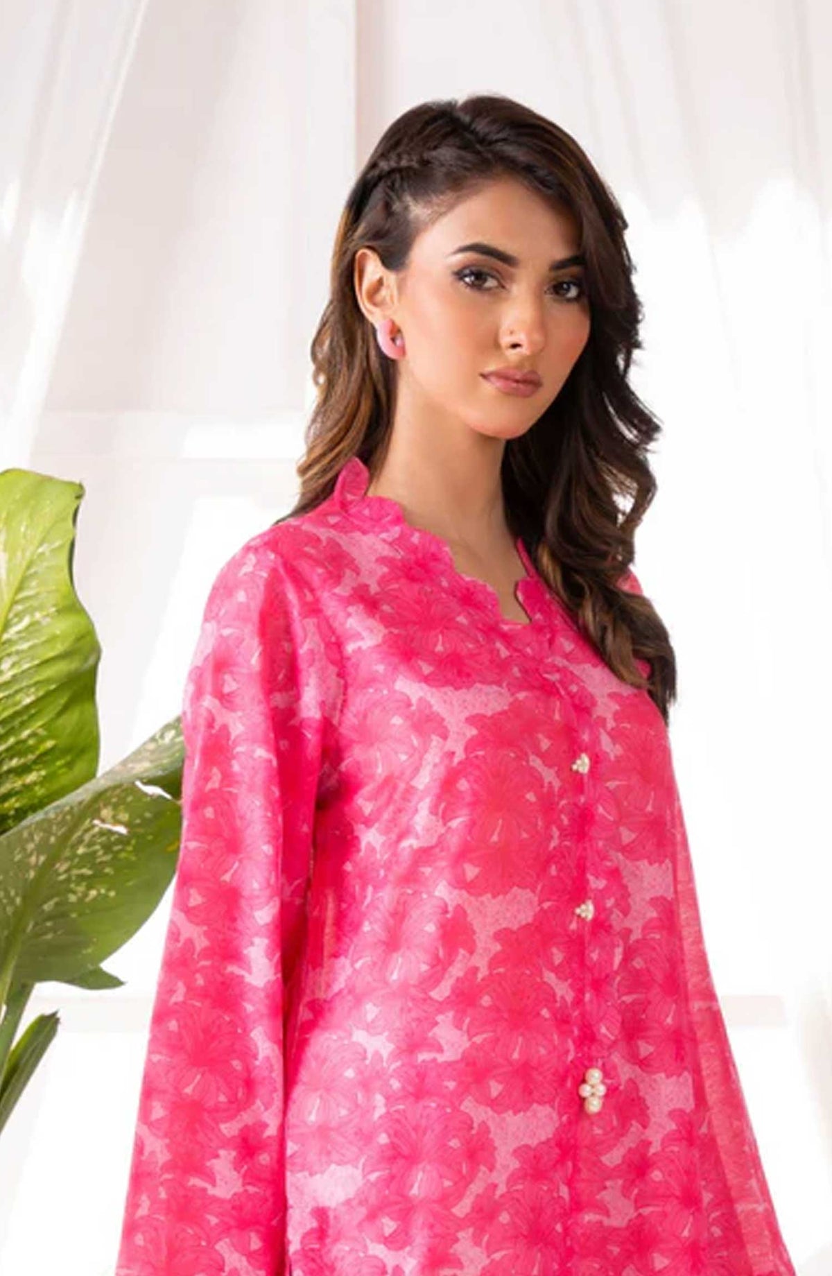 Ayla Studio Stitched Casual Collection 2024 - SLW 024 Pink Passion