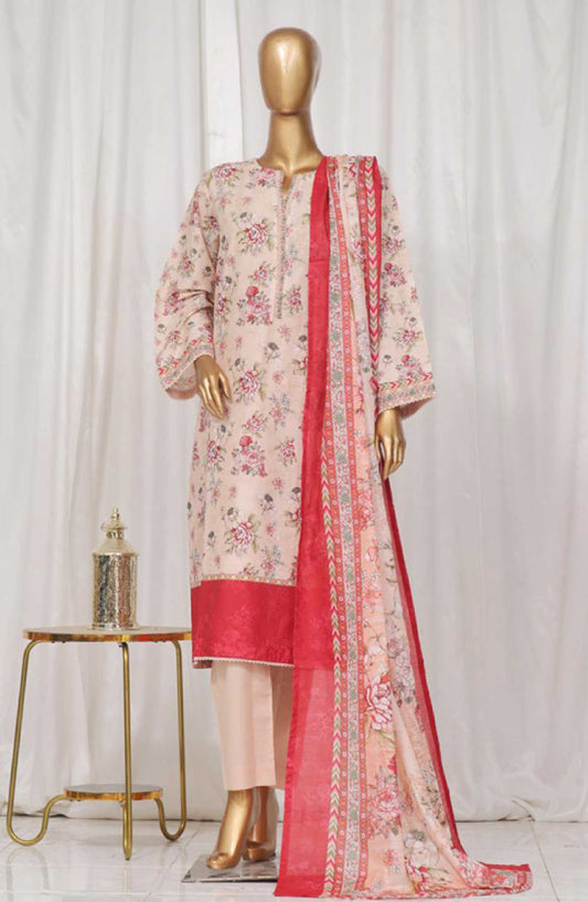 Bin Saeed Printed Lawn Stitched 3 Piece - SM 01 - BS25EL - Blue - Summer Collection