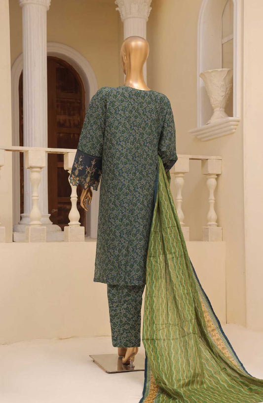 Bin Saeed Embroidered Lawn Stitched 3 Piece - SM 787 - BS25SM - Purple - Summer Collection