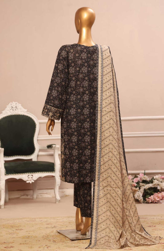 Bin Saeed Embroidered Lawn Stitched 3 Piece - SM 796 - BS25SM - Pink - Summer Collection