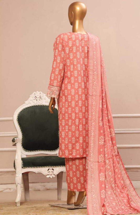 Bin Saeed Embroidered Lawn Stitched 3 Piece - SM 803 - BS25SM - Aqua - Summer Collection