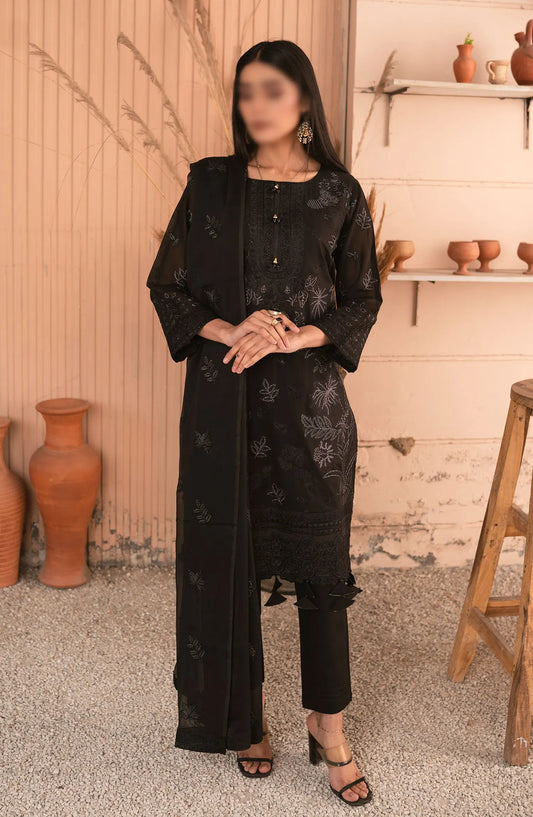Swiss Voil Sequins Embroidered Collection by Marjjan - SMS-32 (BLACK)