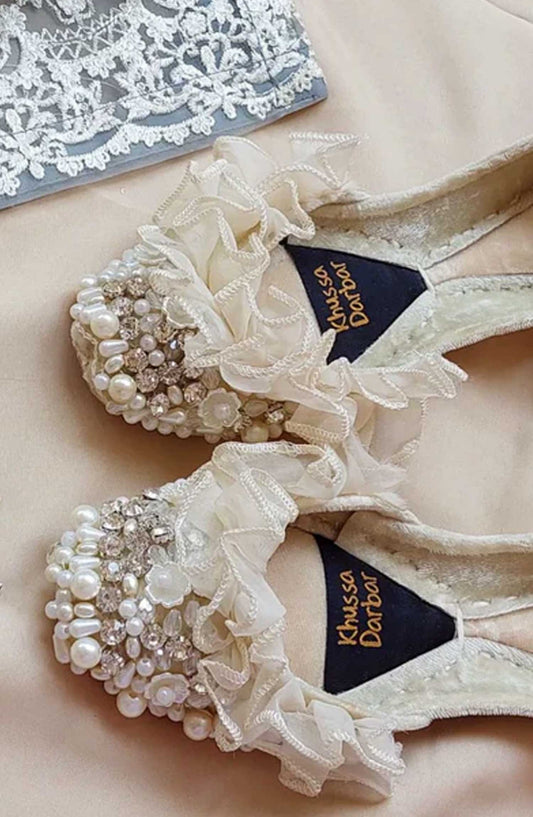 Khussa Darbar Festive Style Khussa Snow-White