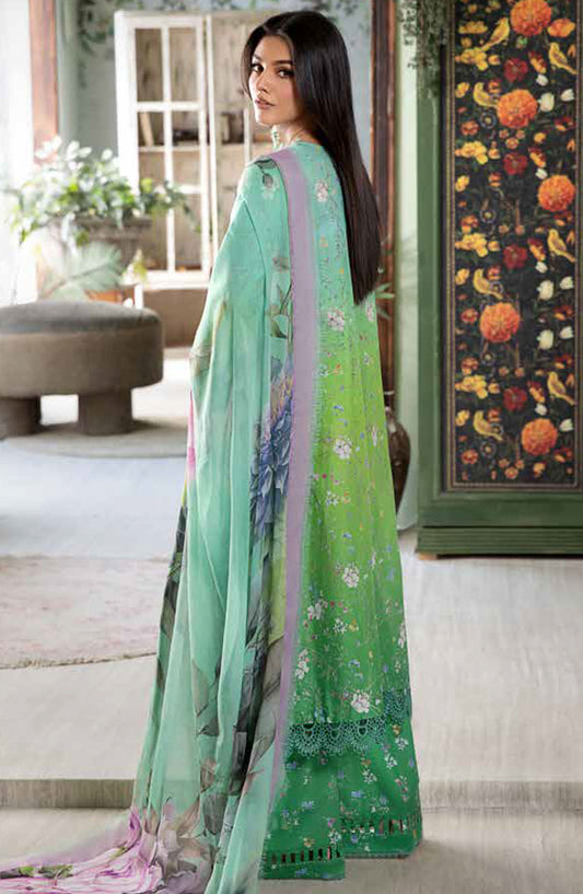 Vital by Sobia Nazir Embroidered Lawn Unstitched 3 Piece Suit - D-08 B - SN25VTV2 - Green - Summer Collection