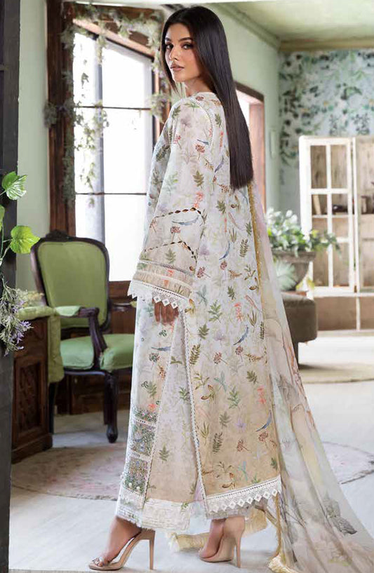Vital by Sobia Nazir Embroidered Lawn Unstitched 3 Piece Suit - D-06 B - SN25VTV2 - White - Summer Collection