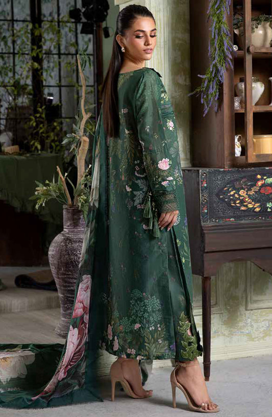 Vital by Sobia Nazir Embroidered Lawn Unstitched 3 Piece Suit - D-05 B - SN25VTV2 - Green - Summer Collection