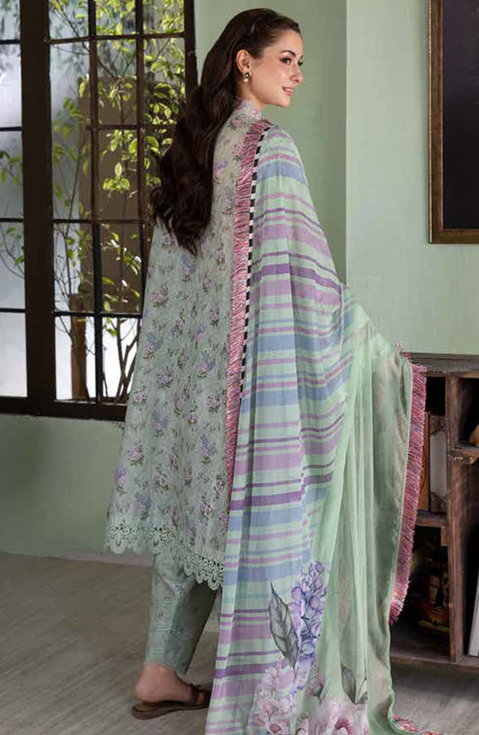 Vital by Sobia Nazir Embroidered Lawn Unstitched 3 Piece Suit - D-04 B - SN25VTV2 - Green - Summer Collection
