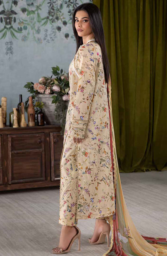 Vital by Sobia Nazir Embroidered Lawn Unstitched 3 Piece Suit - D-03 A - SN25VTV2 - Yellow - Summer Collection