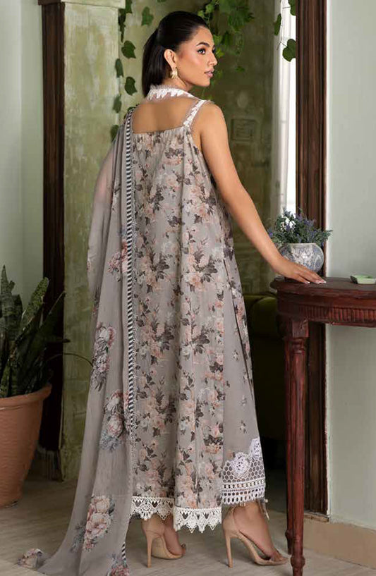 Vital by Sobia Nazir Embroidered Lawn Unstitched 3 Piece Suit - D-02 B - SN25VTV2 - Grey - Summer Collection