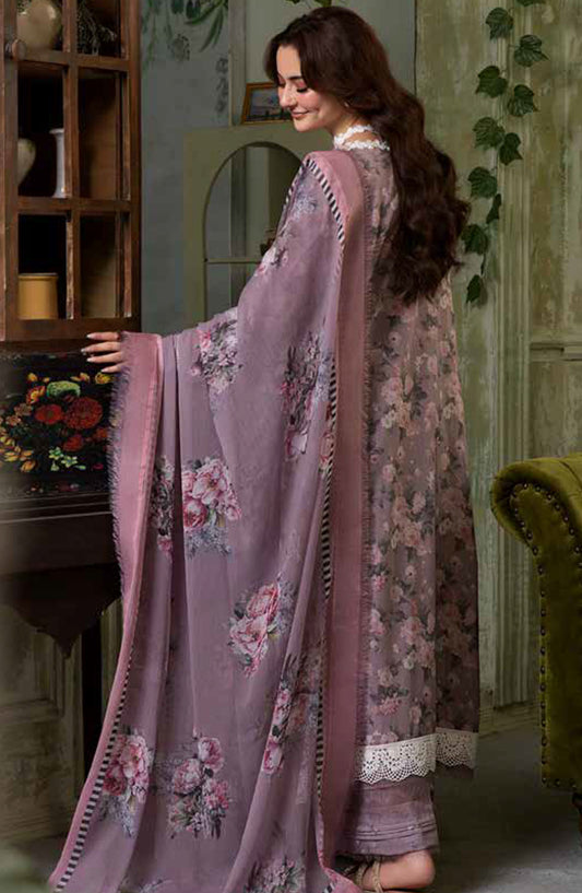Vital by Sobia Nazir Embroidered Lawn Unstitched 3 Piece Suit - D-02 A - SN25VTV2 - Purple - Summer Collection