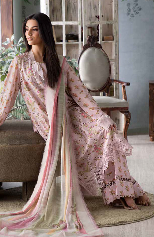 Vital by Sobia Nazir Embroidered Lawn Unstitched 3 Piece Suit - D-01 A - SN25VTV2 - Pink - Summer Collection