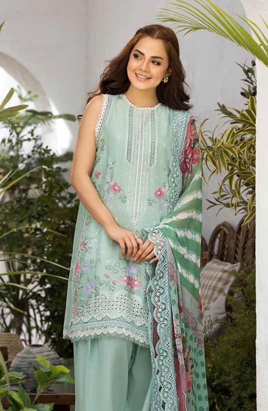 Vital by Sobia Nazir Embroidered Lawn Unstitched 3 Piece Suit - V-04 B - SBN25VL - Green - Summer Collection