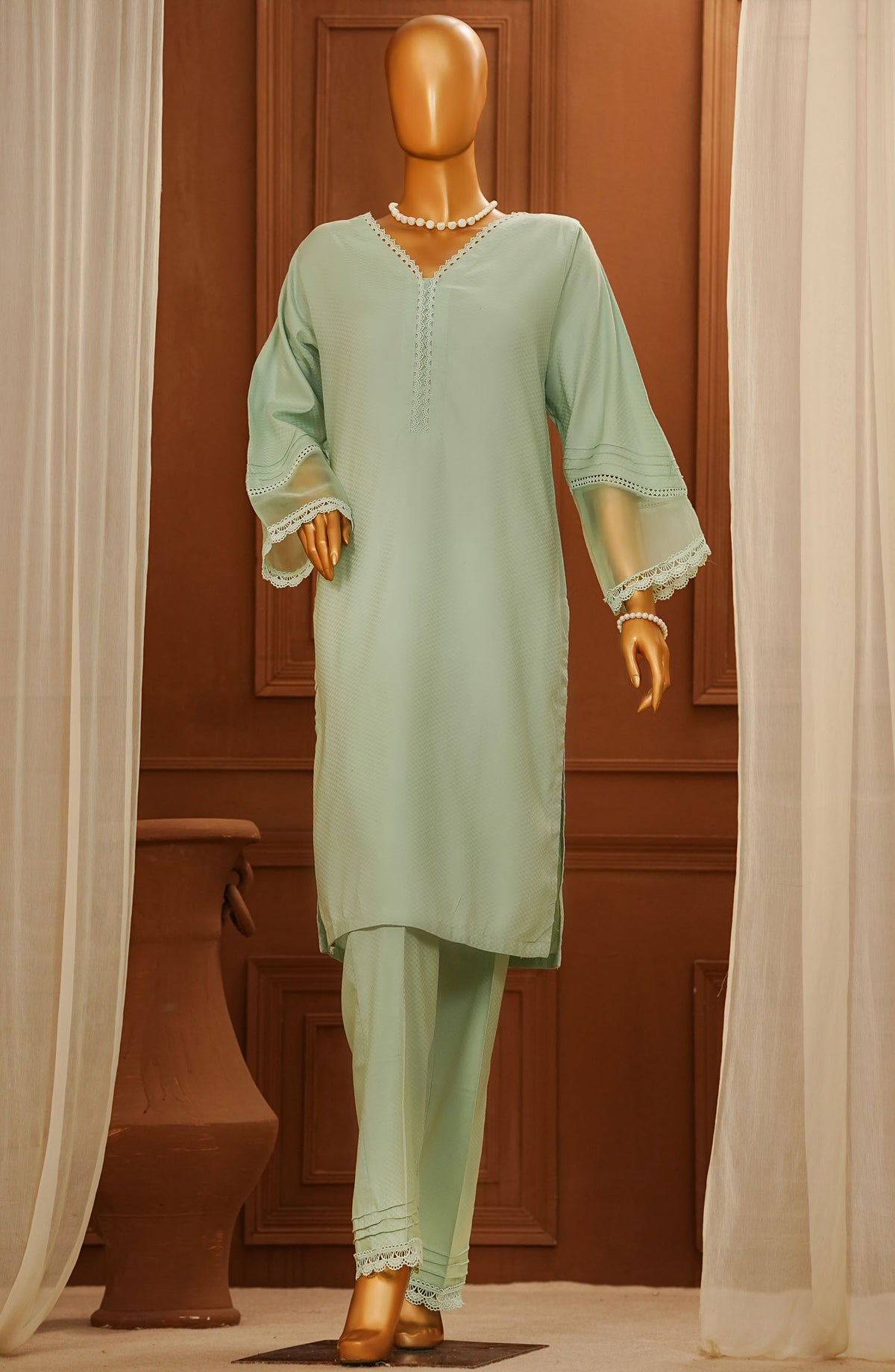 Amna Khadija Casual Cotton Stitched 2 Piece Suit - SA-04 - AM25SA - Green - Summer Collection
