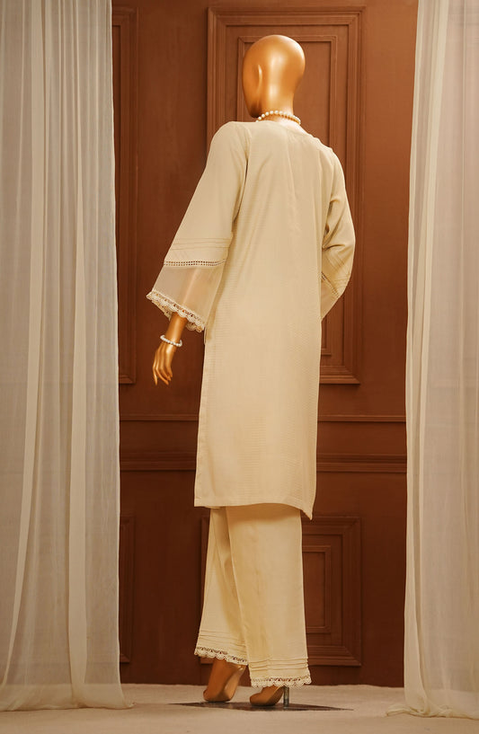 Amna Khadija Casual Cotton Stitched 2 Piece Suit - SA-02 - AM25SA - Beige - Summer Collection