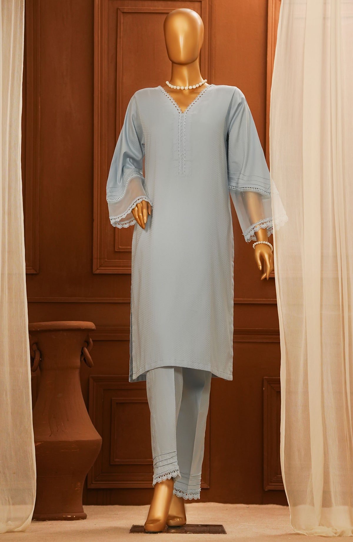 Amna Khadija Casual Cotton Stitched 2 Piece Suit - SA-03 - AM25SA - Blue - Summer Collection