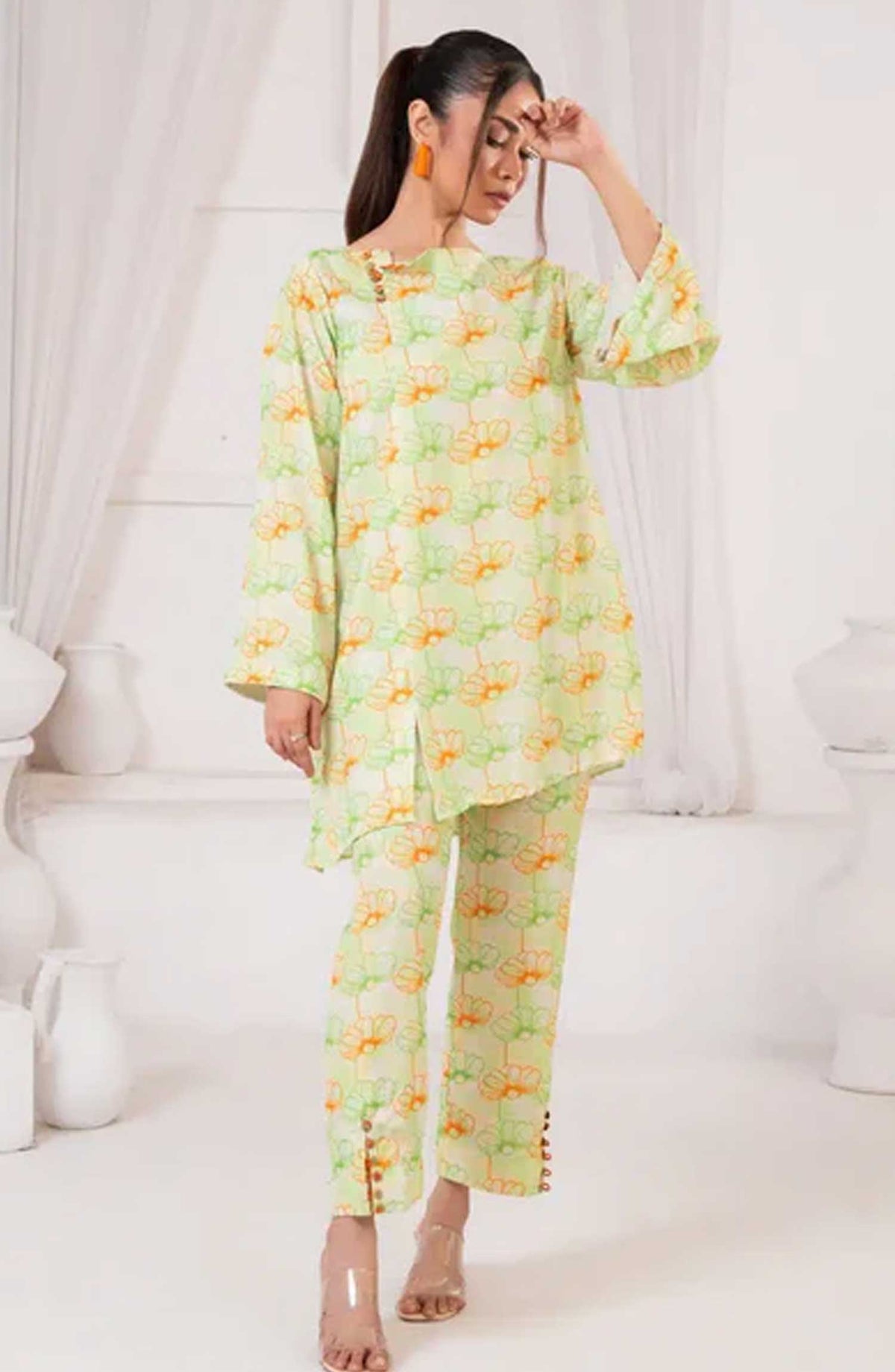 Ayla Studio Printed Georgette Stitched 2 Piece - Spring Orchid - AS25EP - Casual Collection