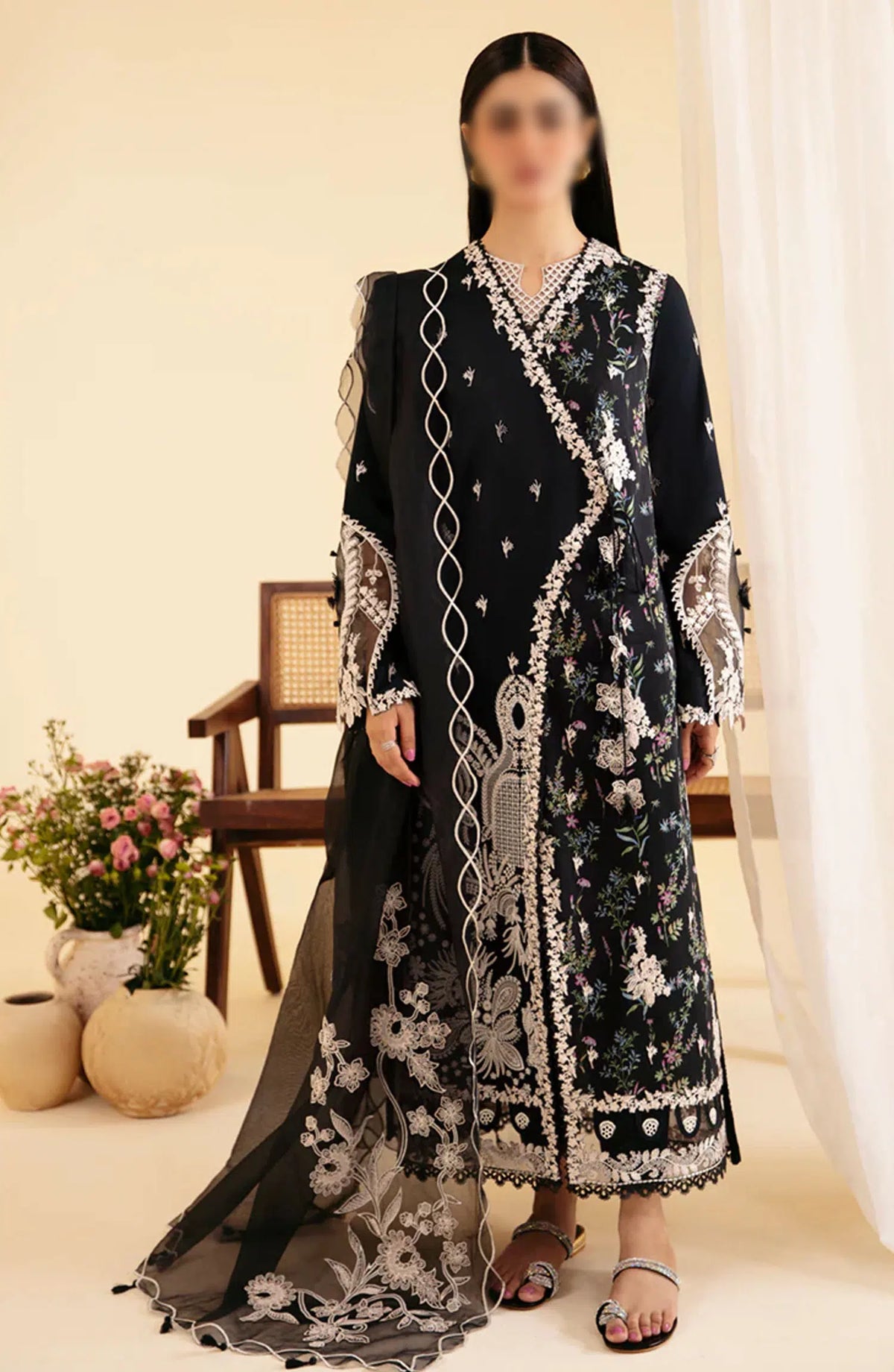 Qalamkar Qlinekari Lawn Collection 2024 - SQ-03 MARWA