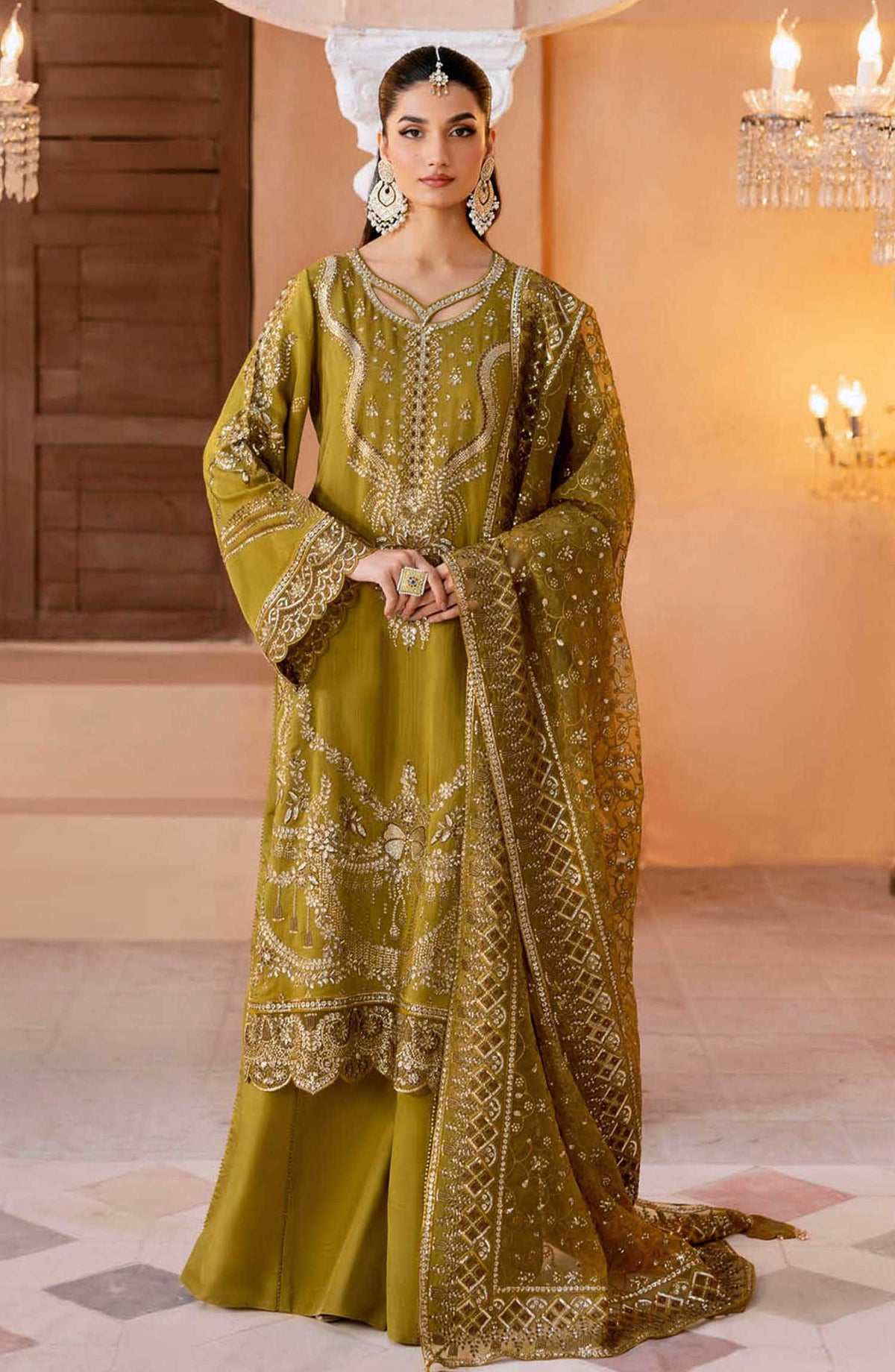 Shehnai by Ramsha Embroidered Raw Silk Unstitched 3 Piece - SS 106 - R25SR - Festive Collection