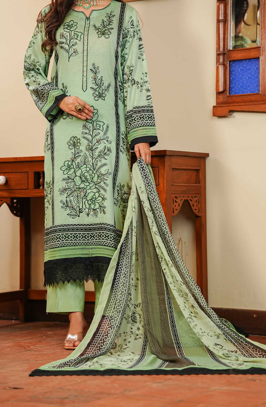 Soirees by Maryum Maniya Embroidered Lawn Unstitched 3 Piece Suit SS-35 MM25SS Green - Summer Collection