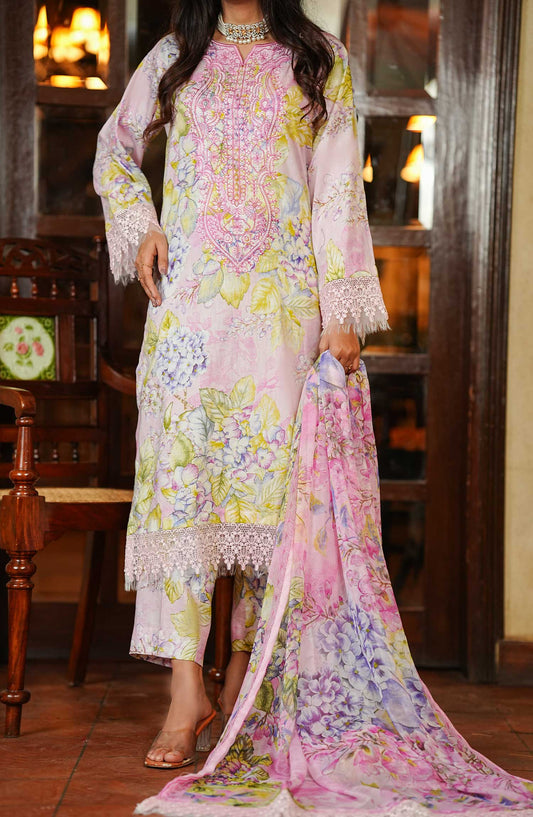 Soirees by Maryum Maniya Embroidered Lawn Unstitched 3 Piece Suit SS-38 MM25SS Purple - Summer Collection