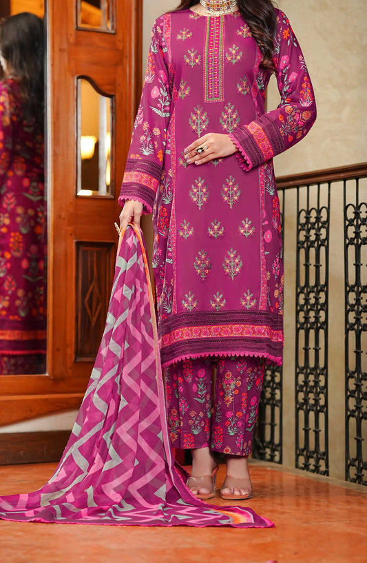 Soirees by Maryum Maniya Embroidered Lawn Unstitched 3 Piece Suit SS-40 MM25SS Purple - Summer Collection