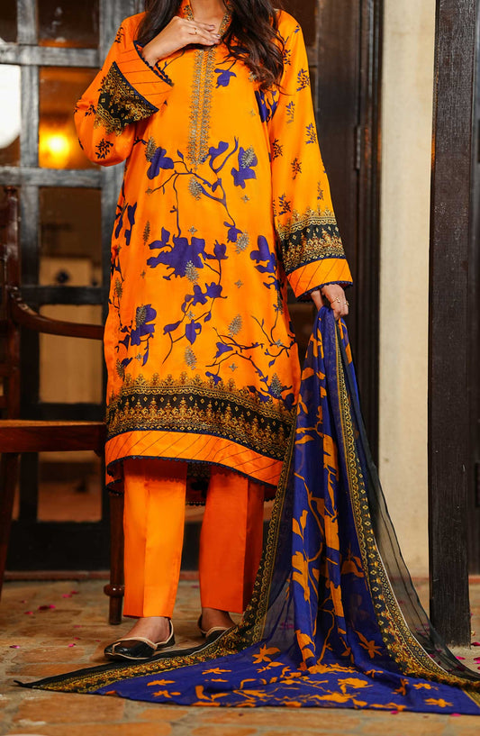 Soirees by Maryum Maniya Embroidered Lawn Unstitched 3 Piece Suit SS-41 MM25SS Yellow - Summer Collection
