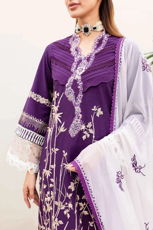 Sable Shiree Unstitched Collection 2024 - SSC-03-24 Plum Orchid