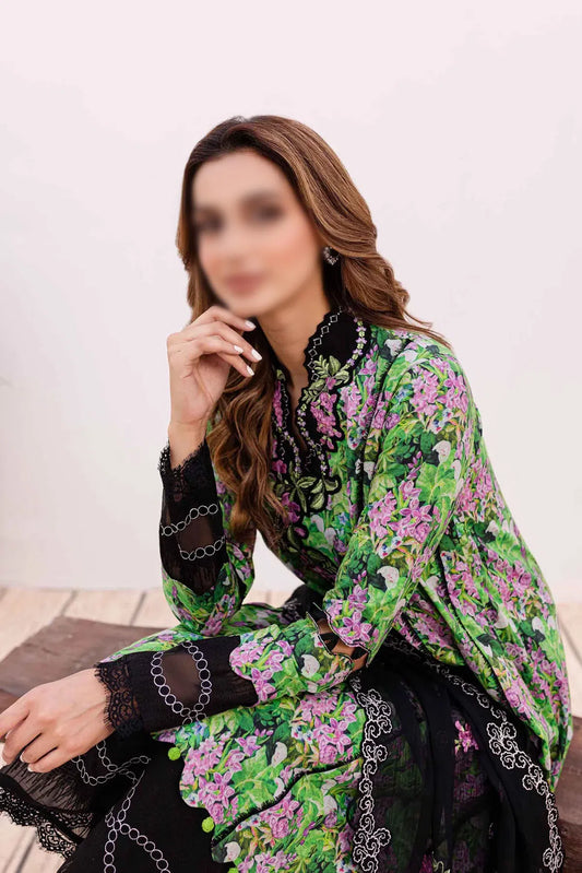 Sable Shiree Unstitched Collection 2024 - SSC-06-24 Black Iris