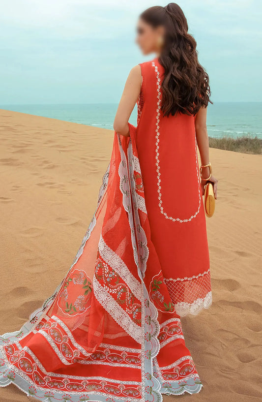 Saira Shakira Lawn 2024 by Crimson - Stars of Fire - Fiesta Coral