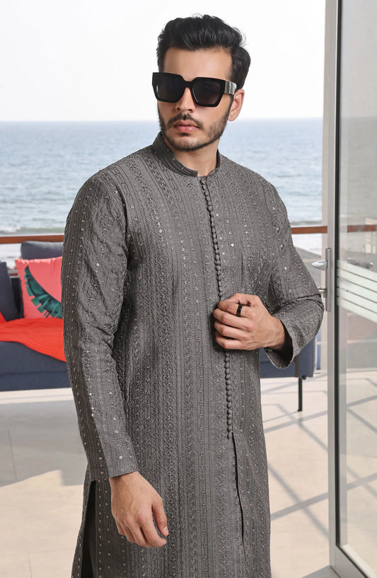 TGM Fancy Kurta Pyjama Collection - Stormy Splendor