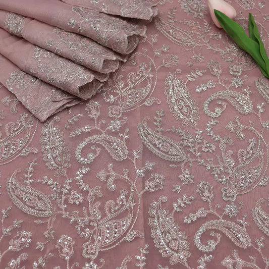 Shadmani Unstitched Exclusive Embroidered Organza Collection by Amna khadija - SUEEO 01