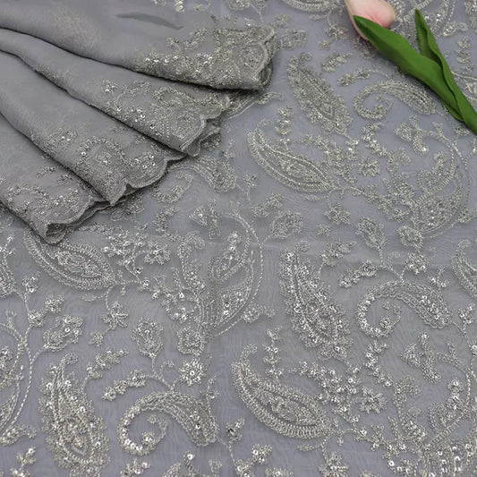 Shadmani Unstitched Exclusive Embroidered Organza Collection by Amna khadija - SUEEO 05