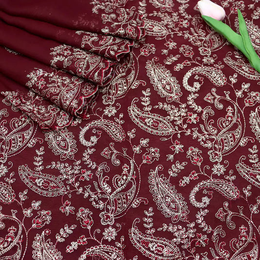 Shadmani Unstitched Exclusive Embroidered Organza Collection by Amna khadija - SUEEO 10