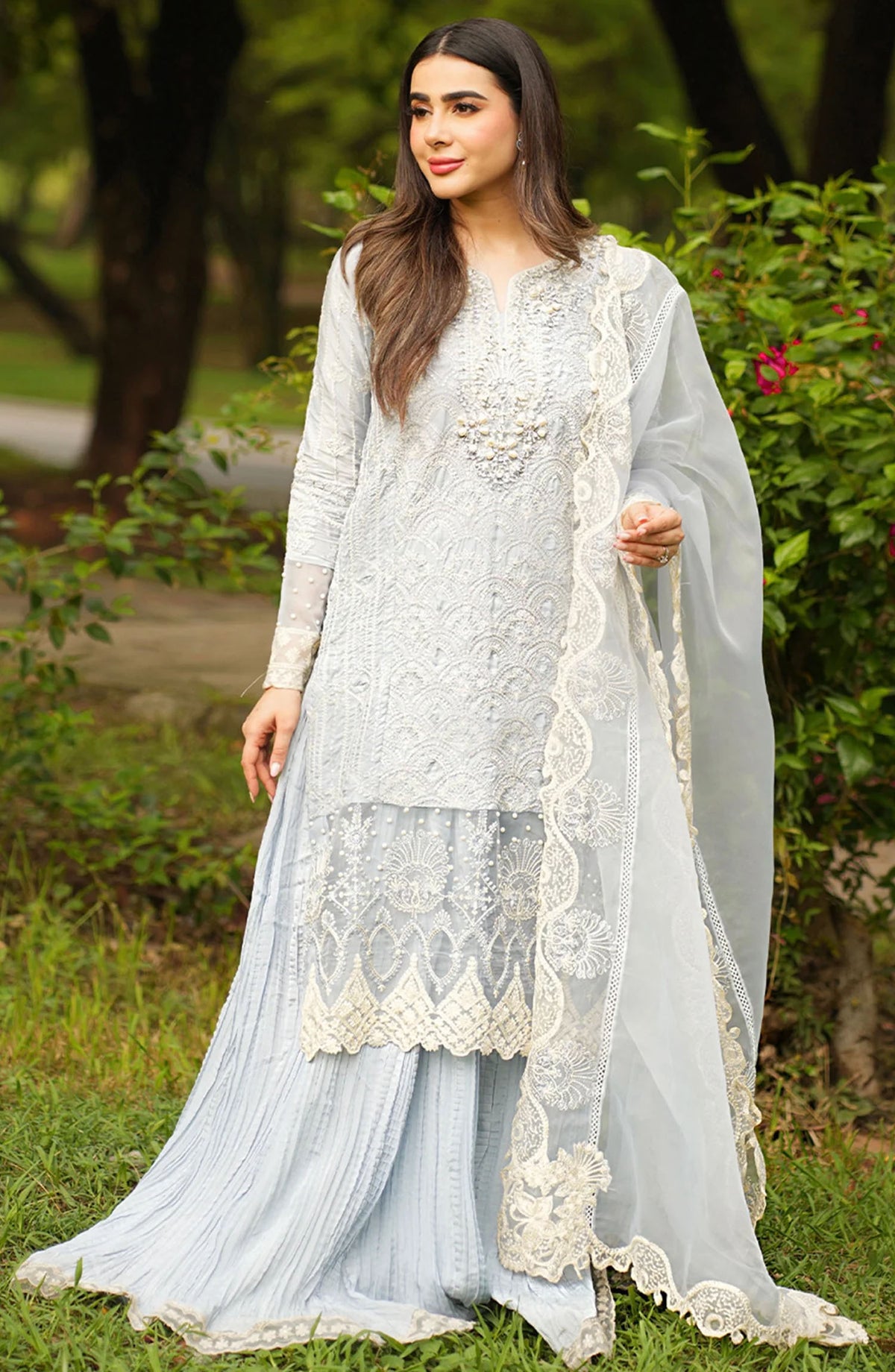 Rang E Noor Festive Collection By Maria Osama Khan - Sumbul - Sky Blue