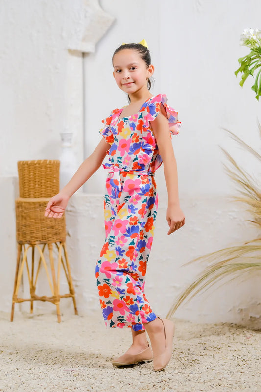 Kids 1 pc ready to wear - Sunny Blossoms Jumpsuit