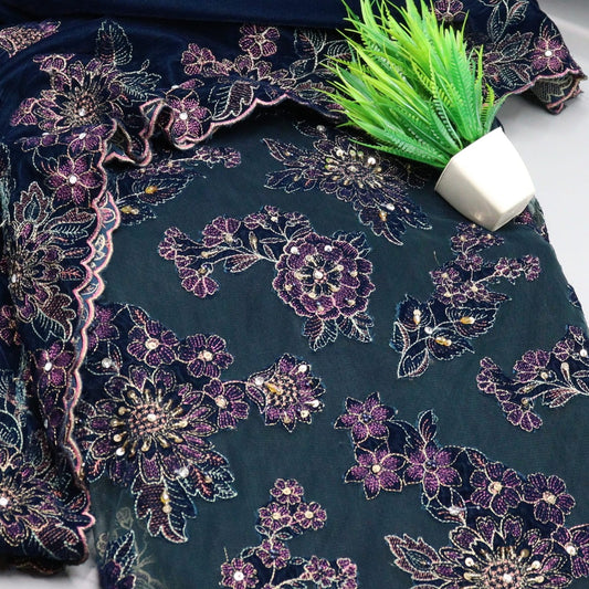 Shehnai Unstitched Velvet Embroidery Series by Amna Khadija - SUV 01