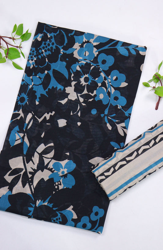 Aura by Amna Khadija Printed Lawn Unstitched 2 Piece Suit - D-19 - AM25AURA - Black - Summer Collection