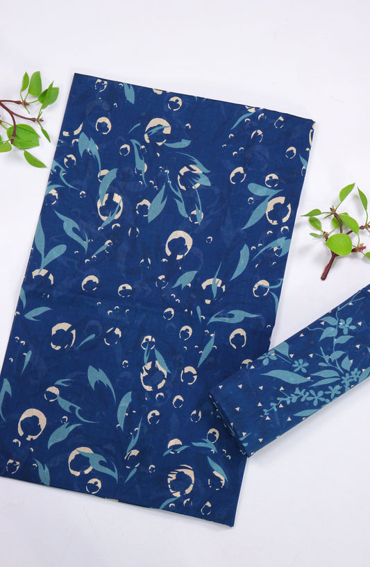 Aura by Amna Khadija Printed Lawn Unstitched 2 Piece Suit - D-18 - AM25AURA - Blue - Summer Collection
