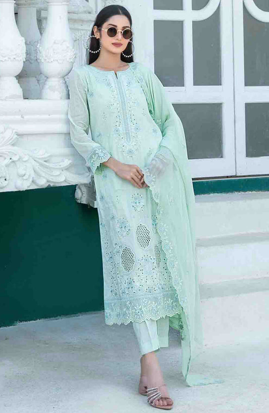 Mihrimia by Tawakkal Fabrics Embroidered Lawn Unstitched 3 Piece Suit - D-1751 - TF25MHNK - Green - Summer Collection