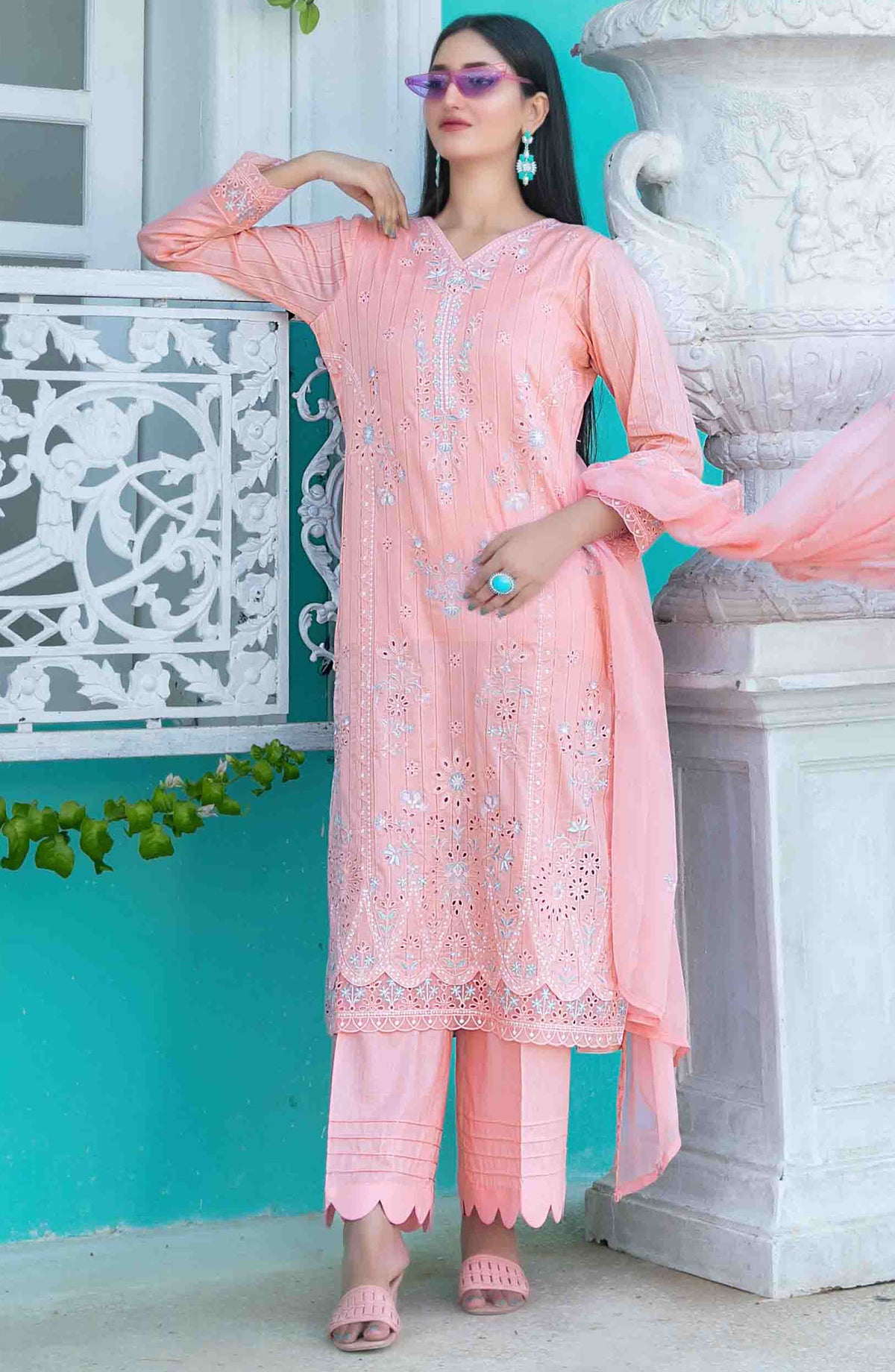 Mihrimia by Tawakkal Fabrics Embroidered Lawn Unstitched 3 Piece Suit - D-1748 - TF25MHNK - Pink - Summer Collection