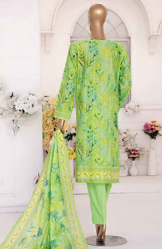 HZ Textile Printed Lawn Unstitched 3 Piece Suit - NJP-02 - HZ25NKJP - Green - Summer Collection