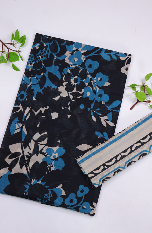 Aura by Amna Khadija Printed Lawn Unstitched 2 Piece Suit - D-03 - AM25AURA - Black - Summer Collection
