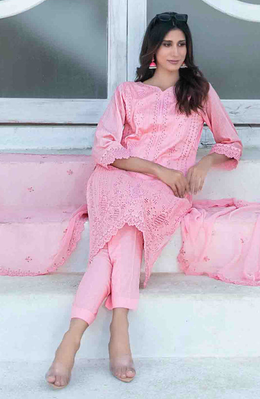 Mihrimia by Tawakkal Fabrics Embroidered Lawn Unstitched 3 Piece Suit - D-1746 - TF25MHNK - Pink - Summer Collection