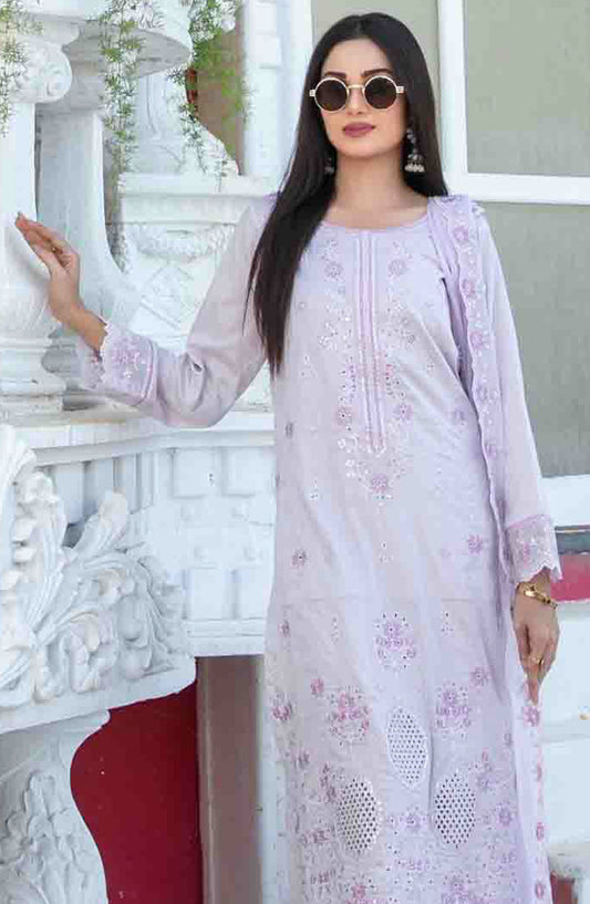 Mihrimia by Tawakkal Fabrics Embroidered Lawn Unstitched 3 Piece Suit - D-1742 - TF25MHNK - Purple - Summer Collection