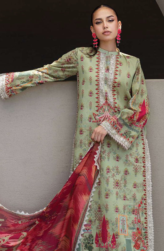 Tahra by Zainab Chottani Embroidered Lawn Unstitched 3 Piece Suit - D-10 - ZC25THEL - Green - Summer Collection