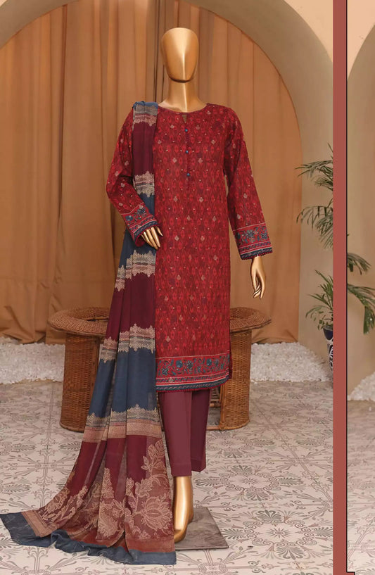 HZ Turkish Jacquard Shawl Dyed Yarn Collection - TJS-1144