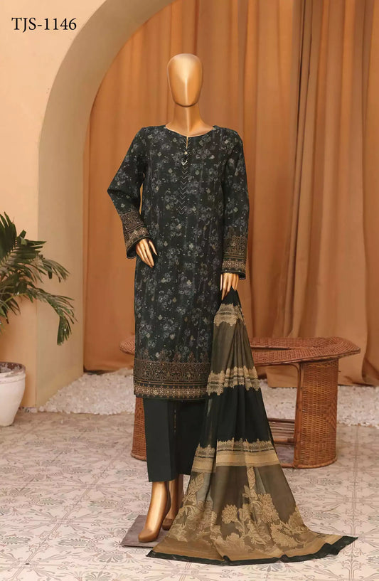 HZ Turkish Jacquard Shawl Dyed Yarn Collection - TJS-1146