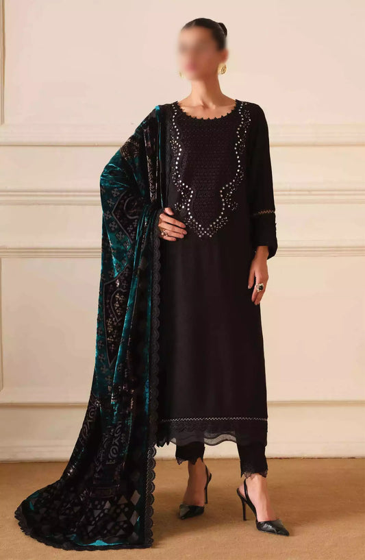 Tehzeeb Embroidered Leather Peach Collection - TL-304